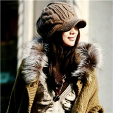 8803帽子韩版毛线帽棒球帽针织帽护耳帽麻花鸭舌帽帽子批发