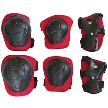 加厚高地雷护具儿童护具运动护具组合轮滑护具护具批发红