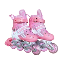 厂家批发直销旱冰鞋溜冰鞋直排轮滑鞋儿童可调节单闪轮
