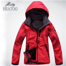 新款促销防风雨户外正品冲锋衣女冬装休闲登山服三层抓绒两件套