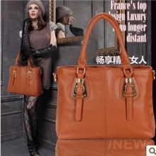 蓝聪2013新款全牛皮欧美个性潮流单肩斜跨手提时尚大气真皮女包