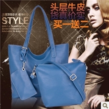 蓝聪全网首发全牛皮欧美个性潮流单肩斜跨手提时尚大气真皮女包
