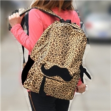 2013秋季新款丝绒短绒胡子豹纹时尚双肩包