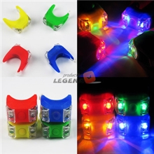 最新款第六代青蛙灯警示灯自行车尾灯单车前灯五色选