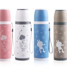 厂家批发保温杯304不锈钢真空吊带子弹头杯水杯礼品杯广告杯