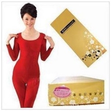 批发婷美保暖磁旋发热美体内衣女士保暖内衣套装秋冬加厚款