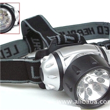 户外装备9led头灯野营灯近光鱼饵灯钓鱼灯徒步骑行登山露营