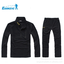 【伙拼】Eamkevc/伊凯文户外男款防风保暖抓绒套装正品厂家直销