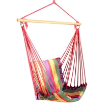 乐清欣雅达供应带木棒棉纱吊椅吊床厂家假日旅游家居休闲吊床