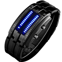 时刻美0926韩版时尚创意LED酷儿男女情侣复古手表