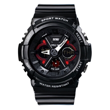 时刻美DG0966时尚户外运动双时间防水登山果冻系列运动手表