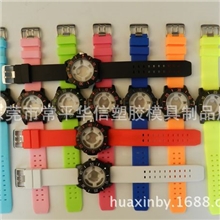 【华信】新款女士正品塑胶PU表带壳套装多款多色表壳表带批发