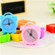 新品日韩迷你硅胶时钟迷你糖果缤纷七彩小闹钟硅胶礼品促销品