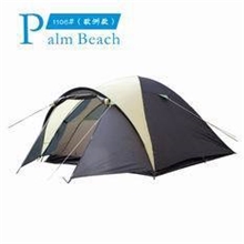 原单外贸3-4人露营野营双层绿色帐篷高档驴友钓鱼拼色户外帐篷