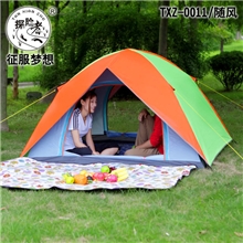 供应新款探险者帐篷户外野营用品精品三四人双层湖畔营帐篷批发