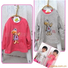 批发供应卡通外贸童装童装批发长袖儿童T恤