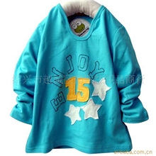 供应星星字母贴布儿童T恤卫衣品牌童装批发量大特价