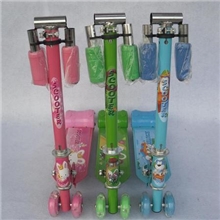 供应小四轮滑板车全铁PVC激光轮迷你小四轮滑板车