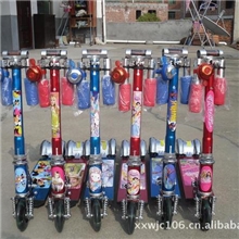 全铝三轮经济型三轮PU激光轮滑板车儿童滑板车