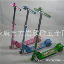 供应滑板车全铁美洲豹PVC激光三轮加重加厚三轮滑板车