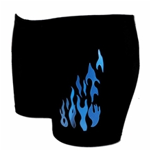 批发男士平角泳裤三分泳裤火苗胶印泳裤男式泳裤温泉厂家直销