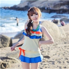 厂家直供三件套分体泳衣女士泳衣韩版泳衣温泉泳衣