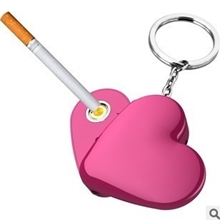 女士爱心电子点烟器USB充电打火机防风打火机精品创意打火机