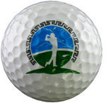 太湖绵园高尔夫球LOGO印制彩色印刷双层比赛球