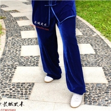 秋冬太极裤加厚南韩金丝绒练功服/裤晨练裤灯笼裤高弹力不倒绒