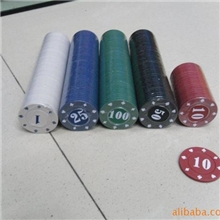 厂家直销供应义乌4克面值塑料多色筹码片（休闲娱乐送佳礼品）