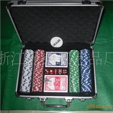 厂家直销新产品供应200片11.5克塑料筹码铝箱筹码套装