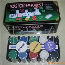 厂家直销大量供应一级马口铁盒筹码套装4克筹码促销价