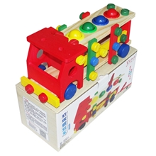 益知乐品牌拆装打球螺丝车组合螺母玩具拆装创意木制玩具批发