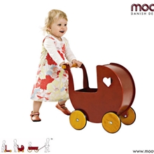 木制儿童玩具MOOVER品牌红色心型推车儿童玩具推车