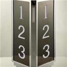 （深圳厂家直销）KTV系统KTV三角不锈钢高亮黑钛金豪华门牌灯