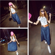 2013新款夏装气质超显瘦百搭裤裙新甜美波浪层层荷叶送腰带