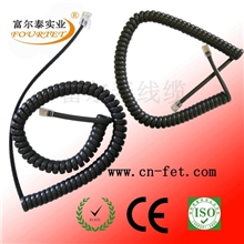 深圳电话弹簧线厂家对讲机用线电话听筒线电话曲线