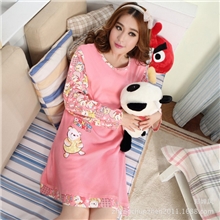 成人睡衣睡裙连衣裙纯棉睡裙卡通睡裙62750款