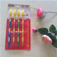 亏本清仓韩版四只装纳米牙刷竹炭树脂牙刷4只装牙刷10克金黄