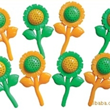 健身有声向日葵摇铃、塑料摇铃、健身体操舞蹈铃