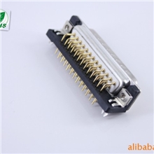 D-SUB接口两排25P连接器25针串口DB25芯90&deg;弯脚插板
