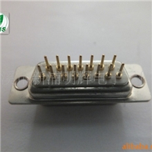 D-SUB连接器工厂DB9直插180度公头9针串口插座镀金