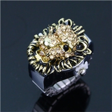 手表批发供应潮流大气新款式精品狮子头戒指表厂家直销