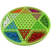 叮当木新款促销精品大号圆盘画线中国跳棋木制六角跳棋益智玩具