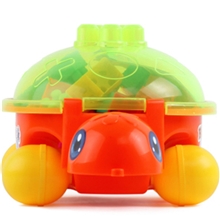 汇捷式卡通龟拼插乐高积木宝宝益智启蒙锻炼手脑适合1-3岁宝宝