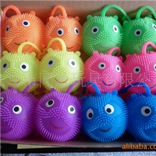 小额批发大号密毛笑脸闪光球