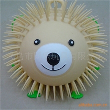 供应TPR笑脸闪光球软胶毛毛球闪光毛毛球外贸玩具