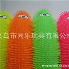 义乌厂家直销小额批发定制新奇特环保充气闪光DIY大毛毛虫毛毛虫