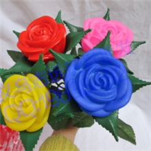 带叶发光仿真玫瑰花灯玫瑰夜灯情人节礼物仿真花发光玩具批发