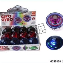 新款UFO闪光鸟叔音乐漂移陀螺发光玩具地摊货源批发新奇特